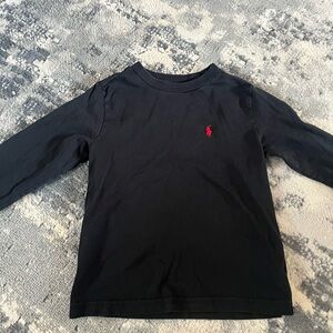 Polo by Ralph Lauren Black Long-Sleeve Tee with Red Pony